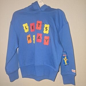 HARIBO Blue Kids Hoodie with Colorful Print